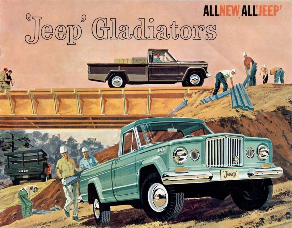 Jeep miał w ofercie pikapa pod nazwą Gladiator w latach 1962–1971. Pod jego maską stosowano rzędowy silnik 6-cylindrowy o pojemności 3,8 l lub V8 o pojemności 5,4 l.