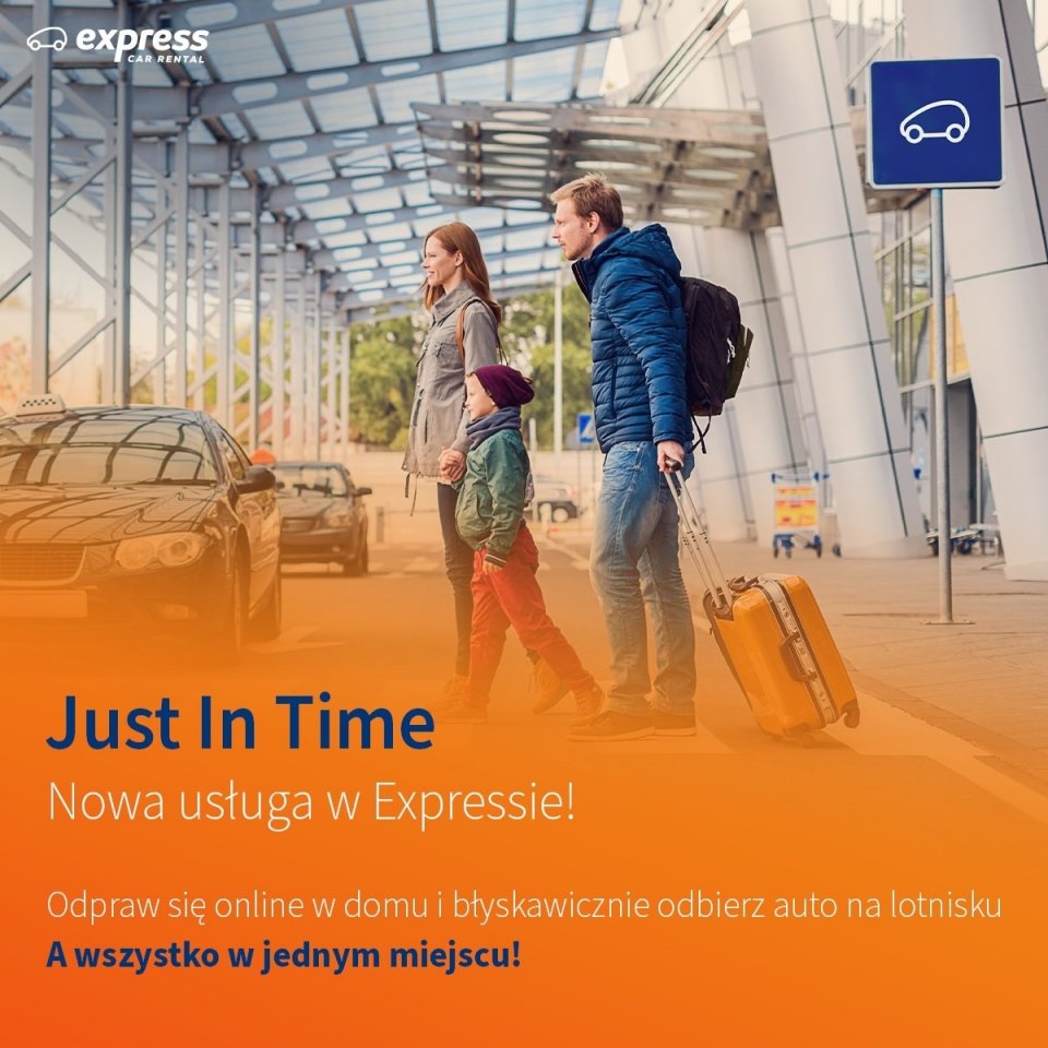 Just In Time  – to system szybkiej odprawy online i błyskawicznego odbioru wynajmowanego samochodu. Dzięki niemu klient może zarządzać wszystkimi formalnościami związanymi z rezerwacją auta i komunikacją z firmą za pomocą narzędzi online. Jak w liniach lotniczych, gdzie przed planowaną podróżą dokonuje się wszelkich formalności. Zamiast karty pokładowej, Express Car Rental udostępnia wynajmującemu unikalny kod, który upoważnia go do odbioru samochodu.